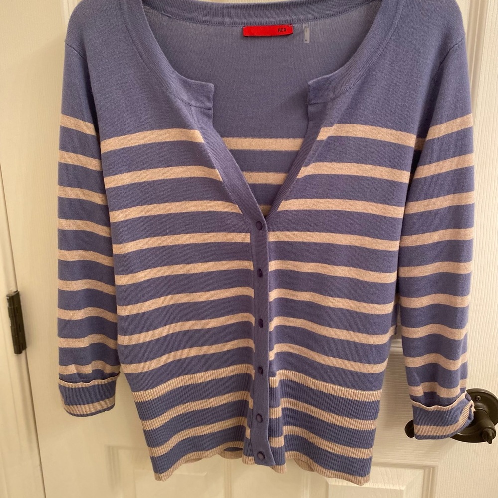 Blue and beige sweater